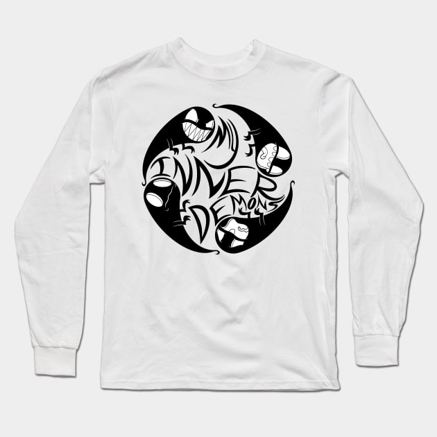 My Inner Demons (Black and White) Long Sleeve T-Shirt by chrisnazario